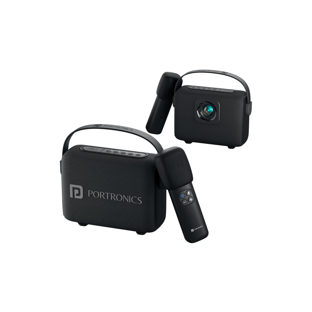 Portronics Resonate 2 Bluetooth Speaker with Wireless Karaoke Mic (Black)