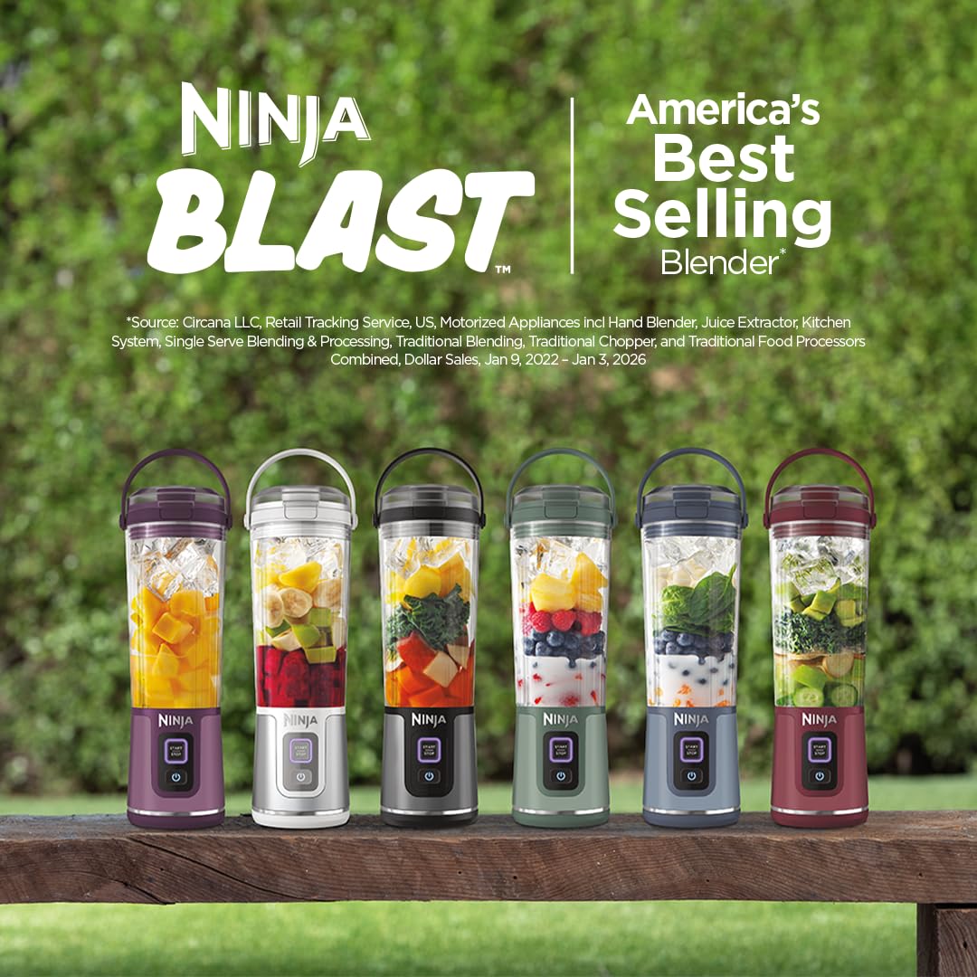 Ninja Blast Portable Cordless Blender 530ml (Cranberry Red)