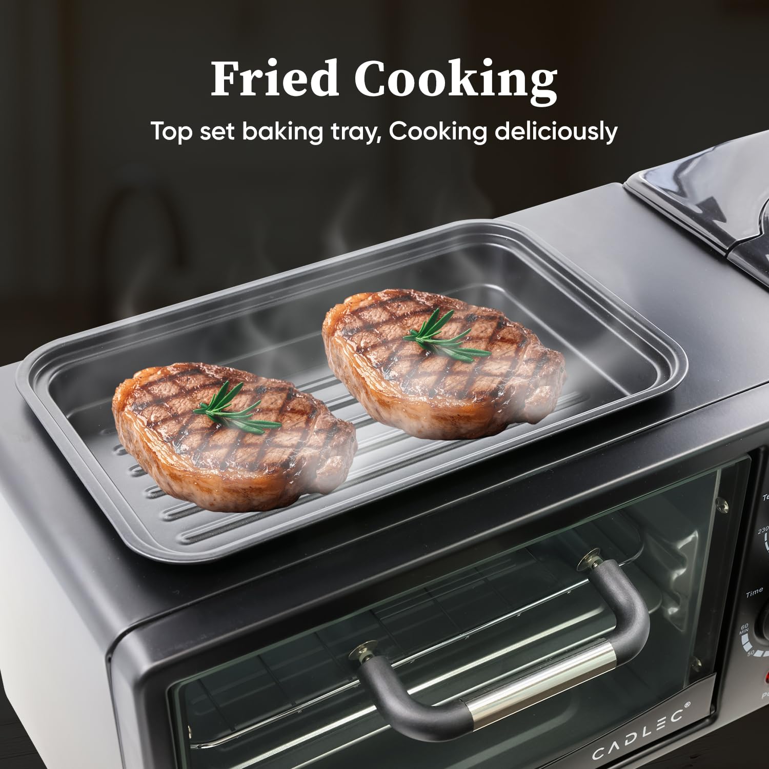 Cadlec MultiChef Pro 3-in-1 Breakfast Maker (Black)