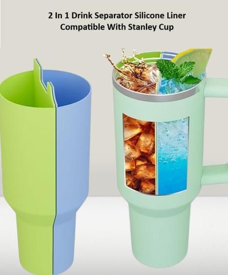 2 In 1 Drink Separator Silicone Liner Compatible With Stanley Cup