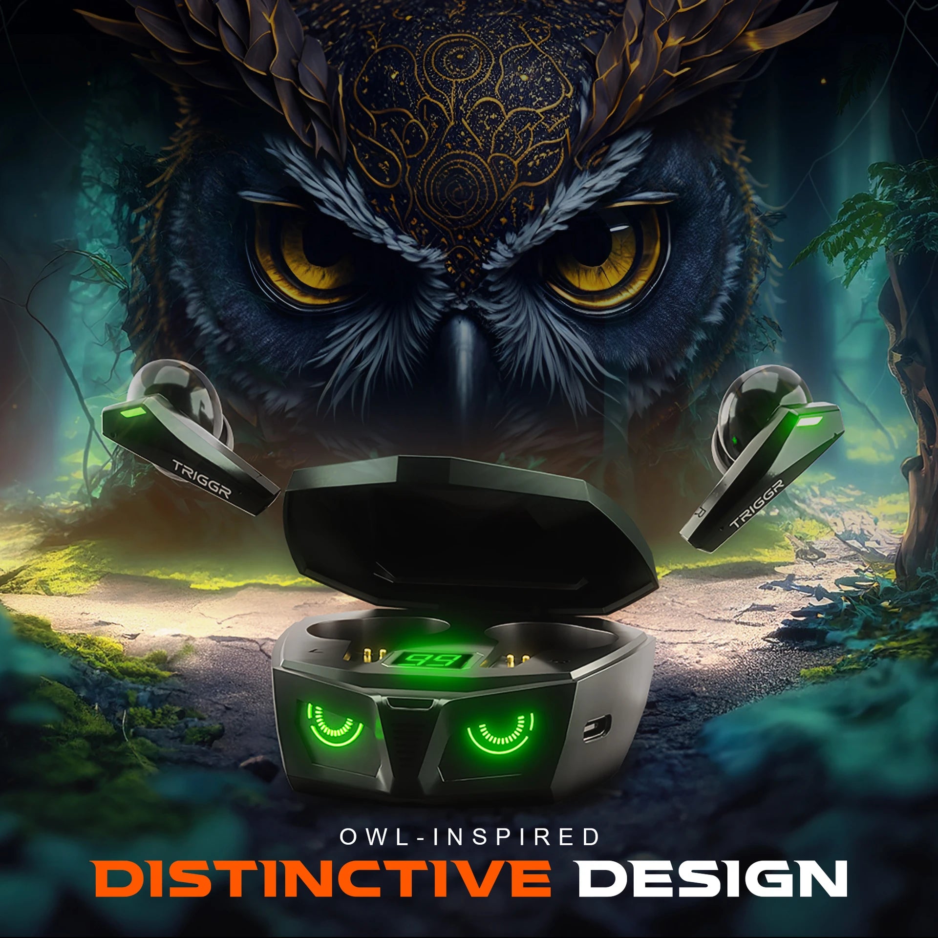 TRIGGR Kraken X1 TWS Earbuds (Black)