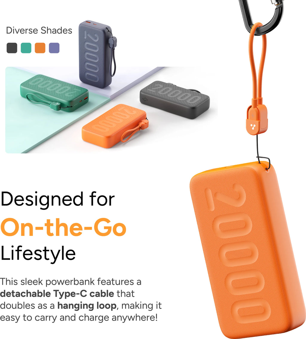 Ambrane Stylo N20 20000mAh Power Bank (Purple)