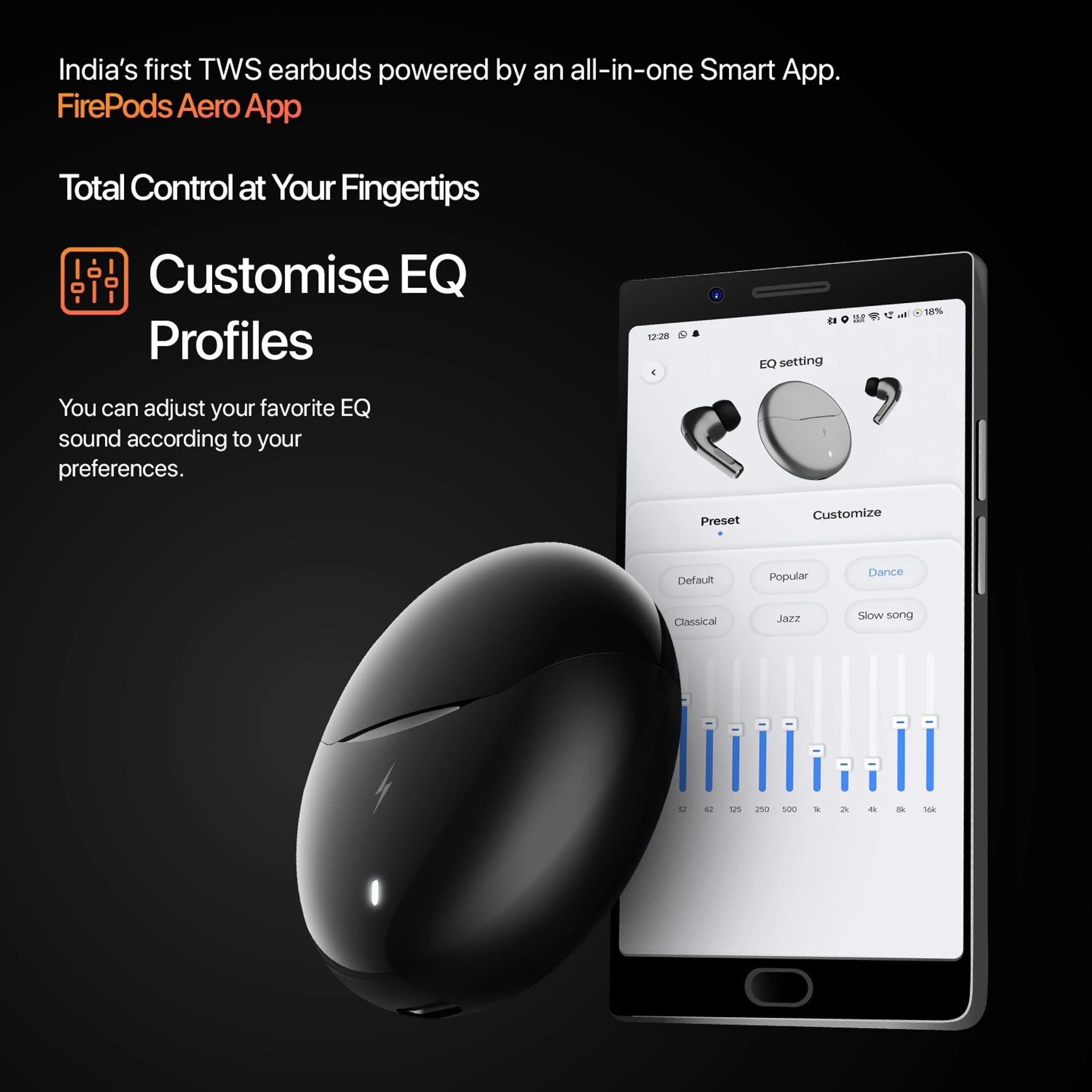 Fire-Boltt Aero TWS Earbuds (Black)
