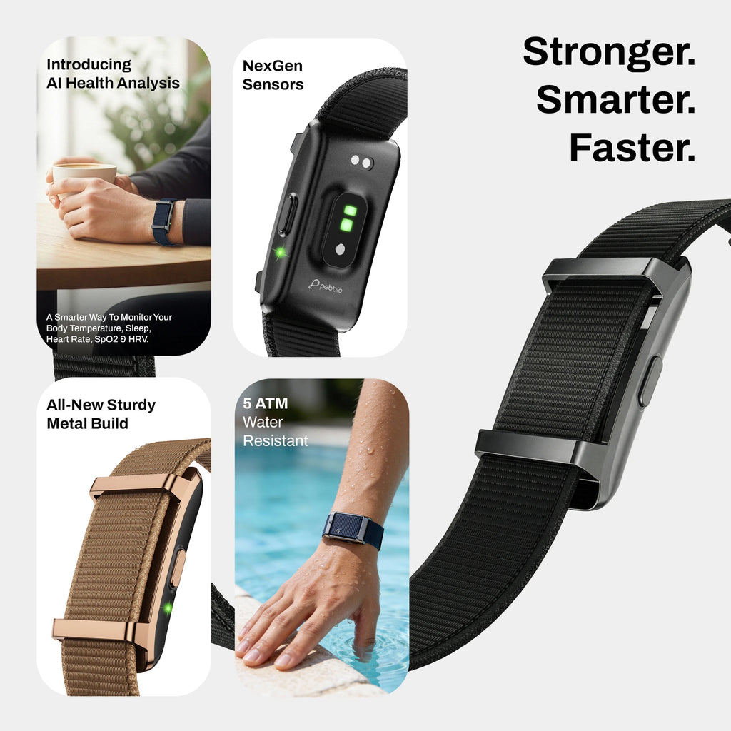 Pebble Qore 2 Fitness Band (Black)