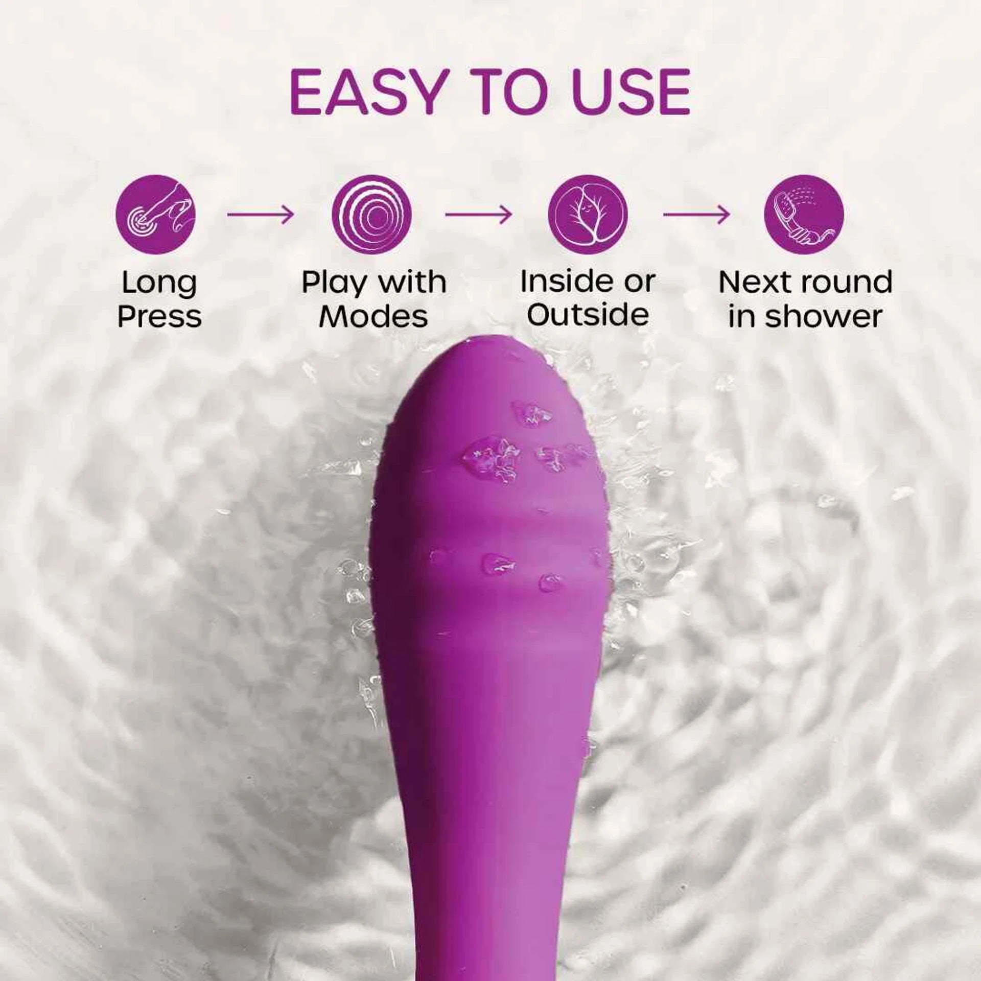 Personal Wellness Massager for Women – 10 Modes, Waterproof & Quiet Motor